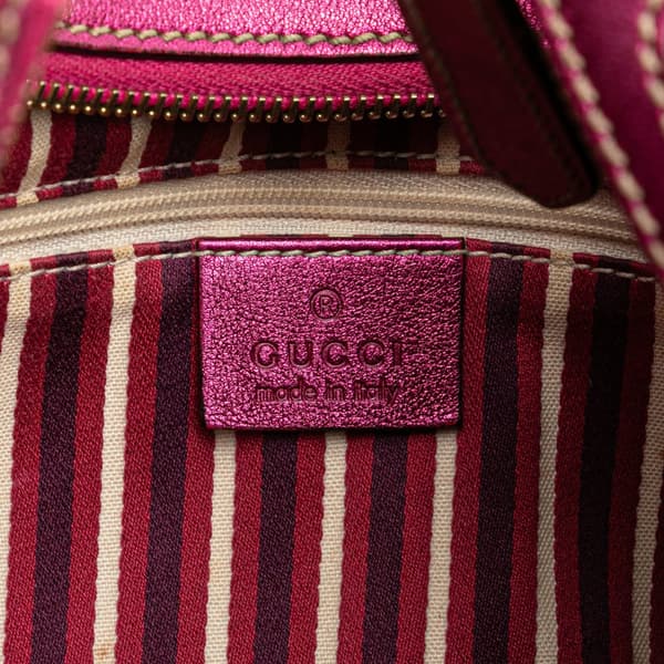 Pre-owned Gucci GG Canvas New Britt Shoulder Bag Brown