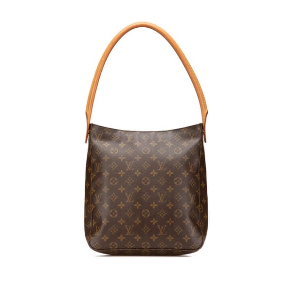 Pre-owned Louis Vuitton Monogram Looping GM Brown