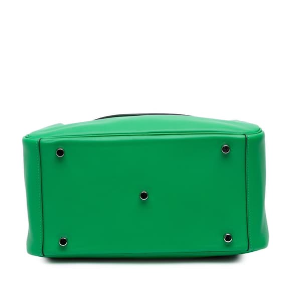 Pre-owned Hermès Clemence Lindy 30 Green