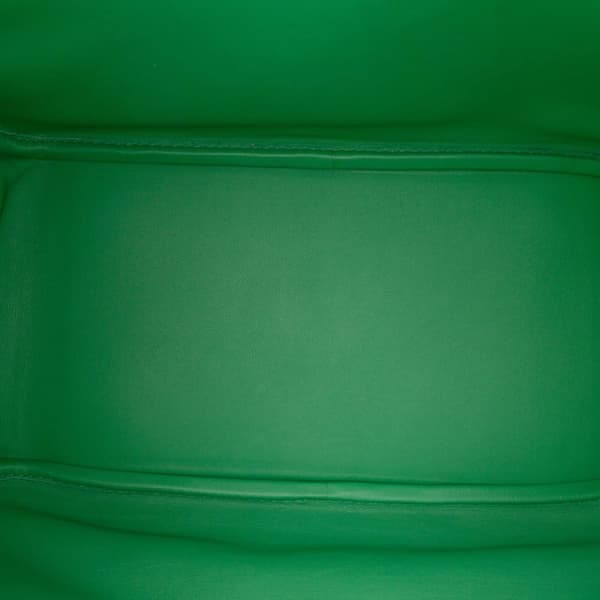 Pre-owned Hermès Clemence Lindy 30 Green