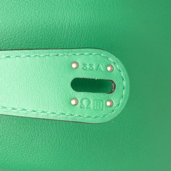Pre-owned Hermès Clemence Lindy 30 Green