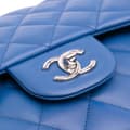 Miniatyrbillede 6 af 10: Pre-owned Chanel Jumbo Classic Lambskin Double Flap Blue