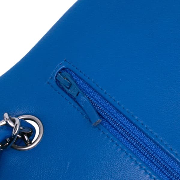 Pre-owned Chanel Jumbo Classic Lambskin Double Flap Blue