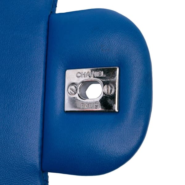 Pre-owned Chanel Jumbo Classic Lambskin Double Flap Blue