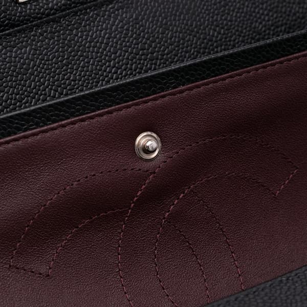 Pre-owned Chanel Jumbo Classic Caviar Double Flap Black