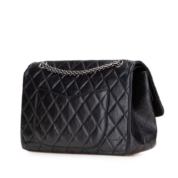 Pre-owned Chanel Reissue 2.55 Aged Calfskin Double Flap 227 Black