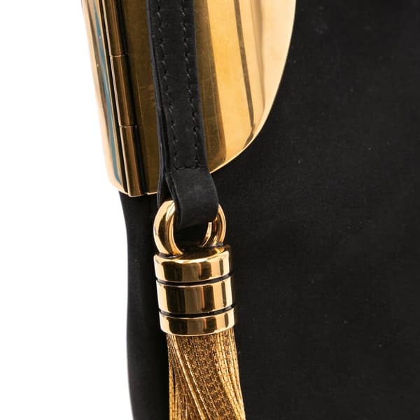 Pre-owned Gucci Nubuck 1970 Shoulder Bag Black