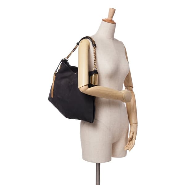 Pre-owned Gucci Nubuck 1970 Shoulder Bag Black