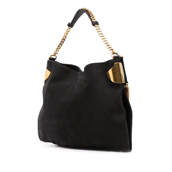 Pre-owned Gucci Nubuck 1970 Shoulder Bag Black