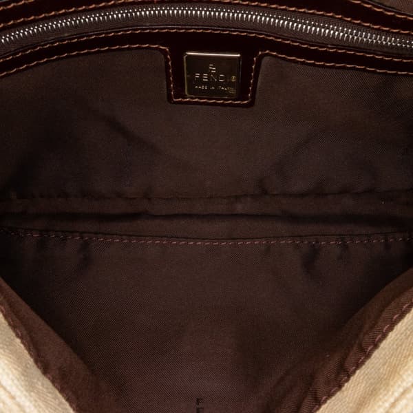 Pre-owned Fendi Zucca Canvas Baguette Brown