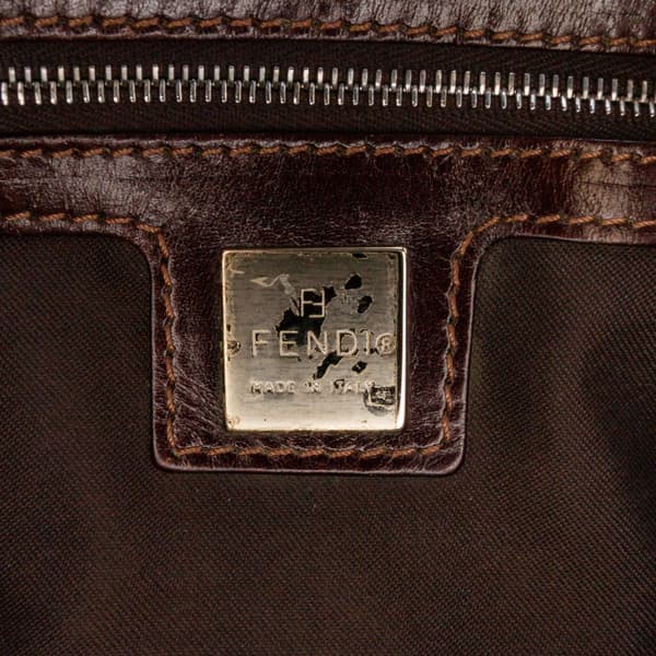 Pre-owned Fendi Zucca Canvas Baguette Brown