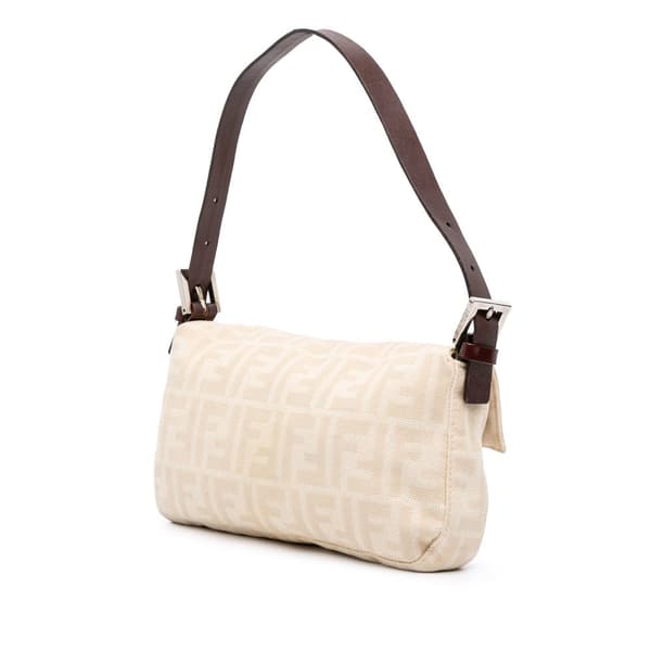 Pre-owned Fendi Zucca Canvas Baguette Brown