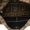 Miniatyrbilde 4 av 10: Pre-owned Fendi Mini Zucca Wool Baguette Brown