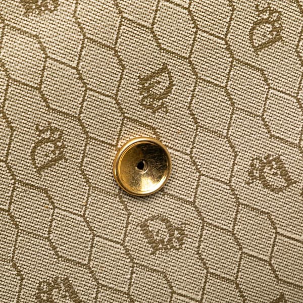 Pre-owned Dior Honeycomb Coated Canvas Chain Shoulder Bag Brown