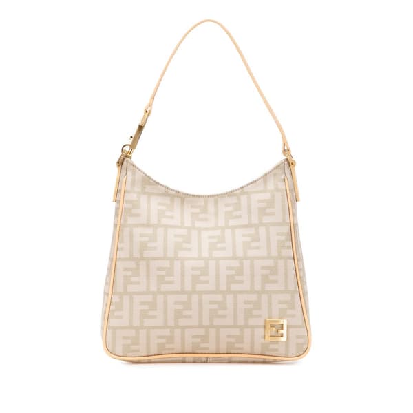 Pre-owned Fendi Zucca Canvas Shoulder Bag Brown