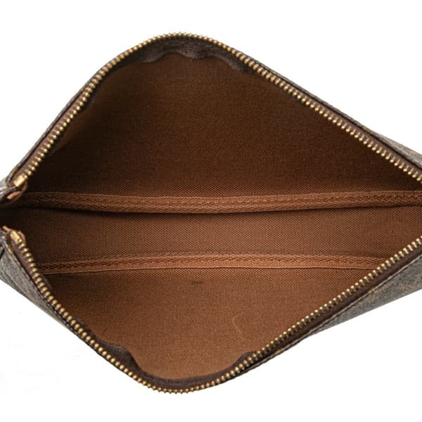 Pre-owned Louis Vuitton Monogram Pochette Accessoires Brown