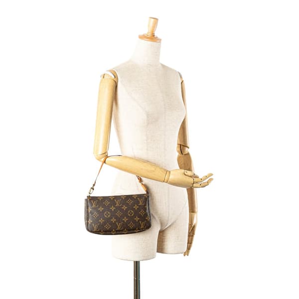 Pre-owned Louis Vuitton Monogram Pochette Accessoires Brown