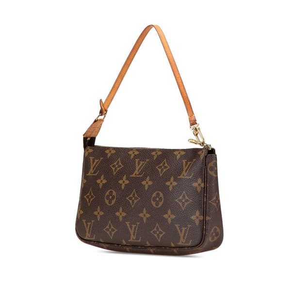 Pre-owned Louis Vuitton Monogram Pochette Accessoires Brown