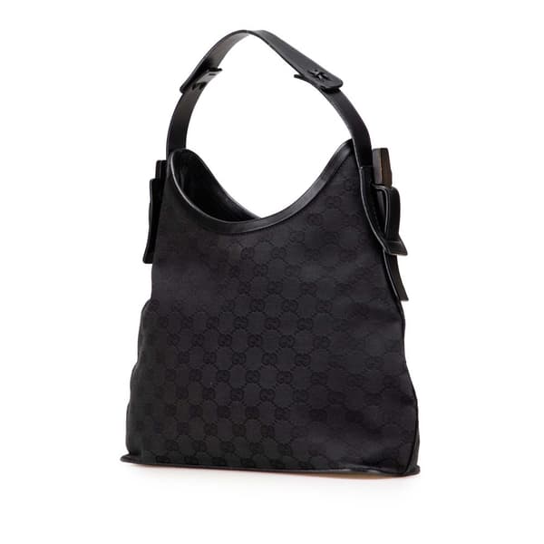 Pre-owned Gucci GG Canvas Shoulder Bag Black