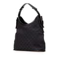 Miniatyrbild 2 av 10: Pre-owned Gucci GG Canvas Shoulder Bag Black