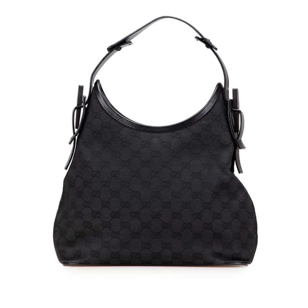 Pre-owned Gucci GG Canvas Shoulder Bag Black