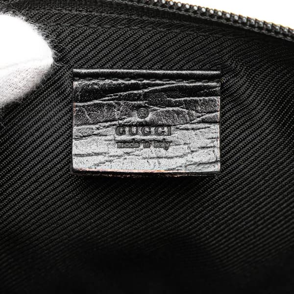 Pre-owned Gucci GG Canvas Boat Black