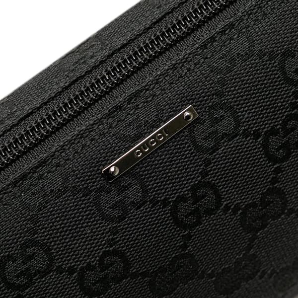 Pre-owned Gucci GG Canvas Boat Black