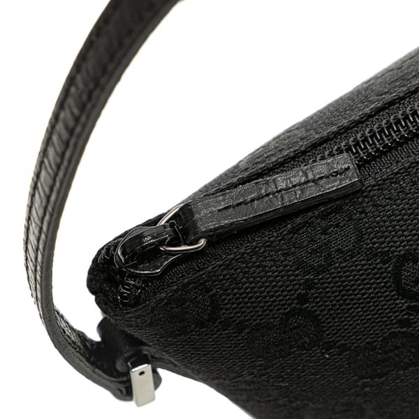 Pre-owned Gucci GG Canvas Boat Black