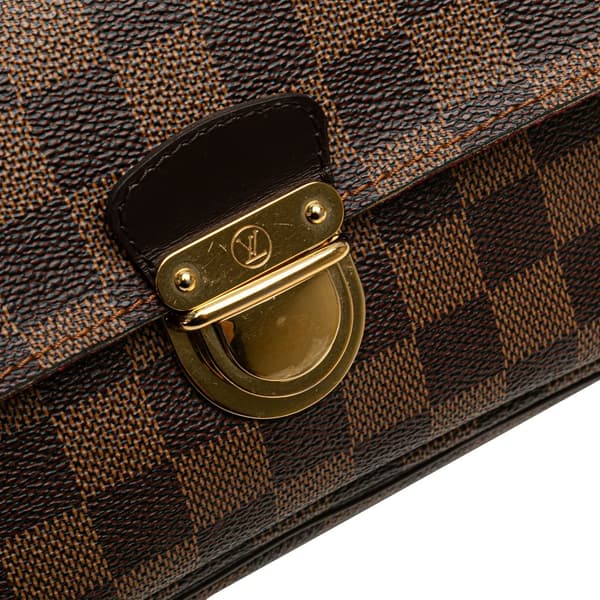 Pre-owned Louis Vuitton Damier Ebene Ravello GM Brown