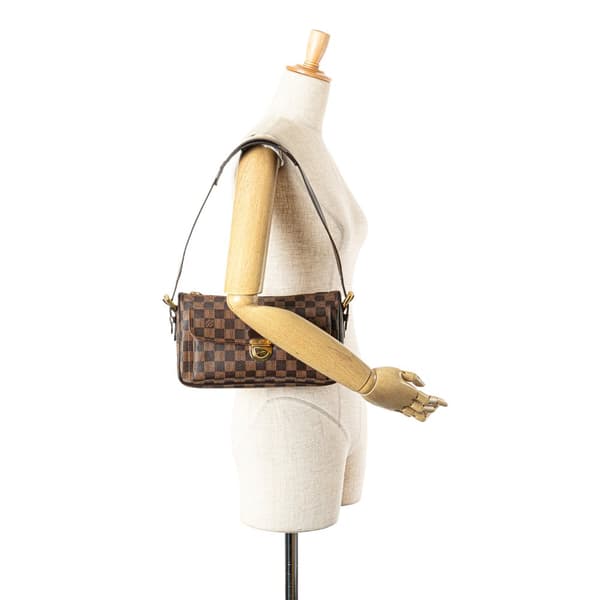 Pre-owned Louis Vuitton Damier Ebene Ravello GM Brown