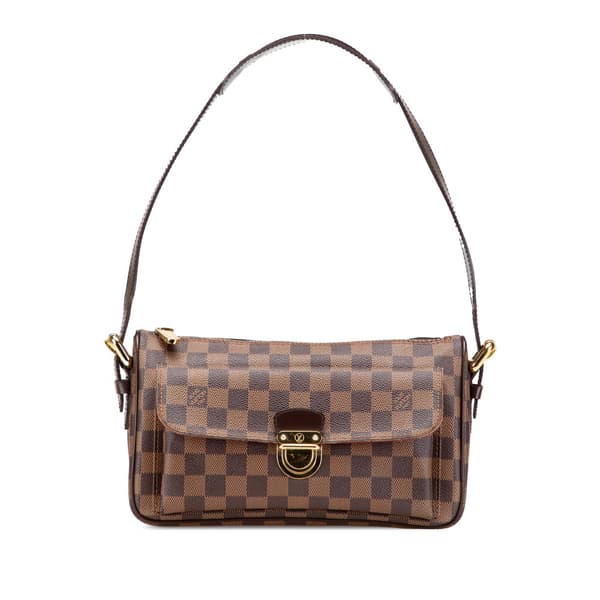 Pre-owned Louis Vuitton Damier Ebene Ravello GM Brown