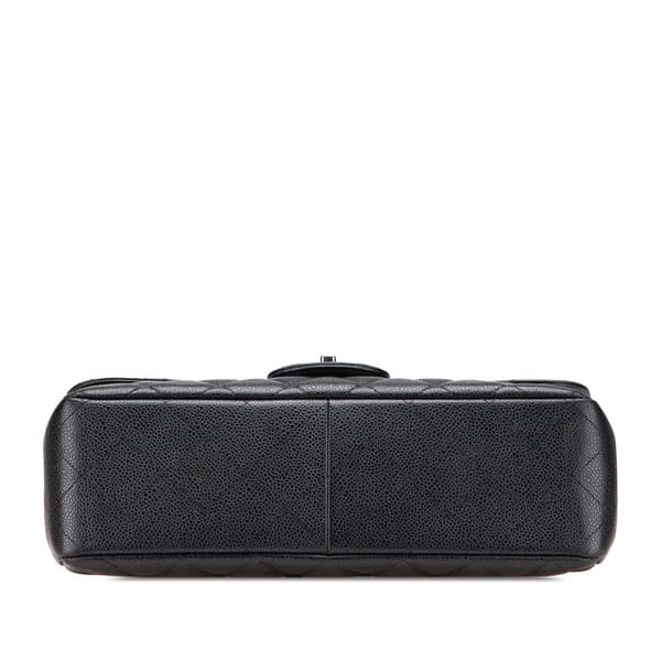 Pre-owned Chanel Jumbo Classic Caviar Double Flap Black