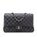 Miniatyrbilde 1 av 10: Pre-owned Chanel Jumbo Classic Caviar Double Flap Black