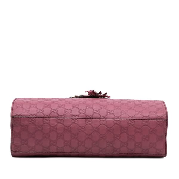 Pre-owned Gucci Large Guccissima Emily Shoulder Bag Pink