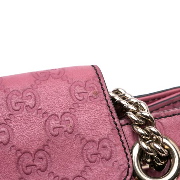 Pre-owned Gucci Large Guccissima Emily Shoulder Bag Pink