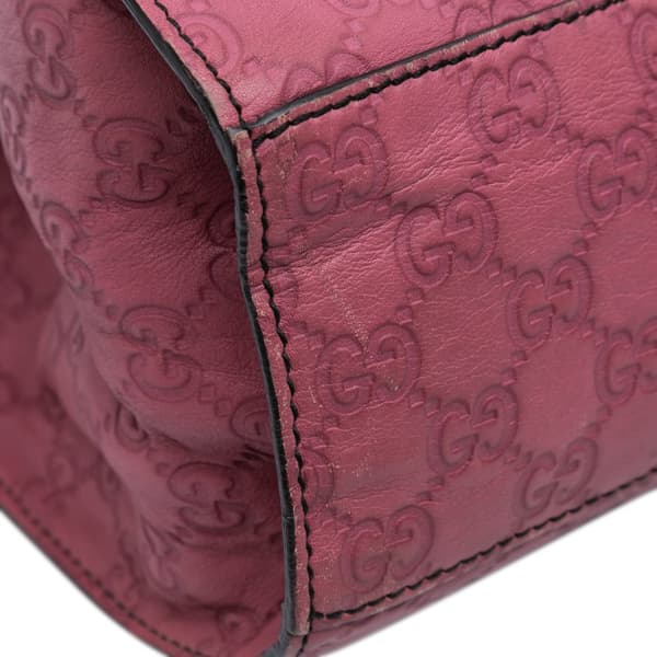 Pre-owned Gucci Large Guccissima Emily Shoulder Bag Pink
