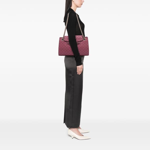 Pre-owned Gucci Large Guccissima Emily Shoulder Bag Pink