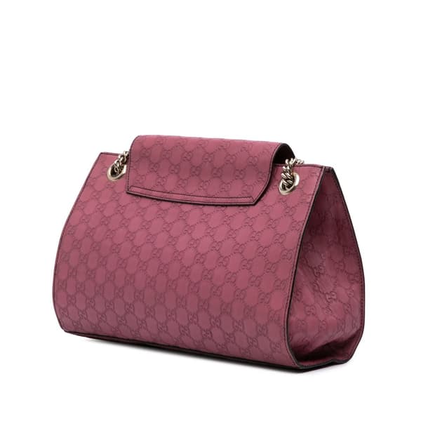 Pre-owned Gucci Large Guccissima Emily Shoulder Bag Pink