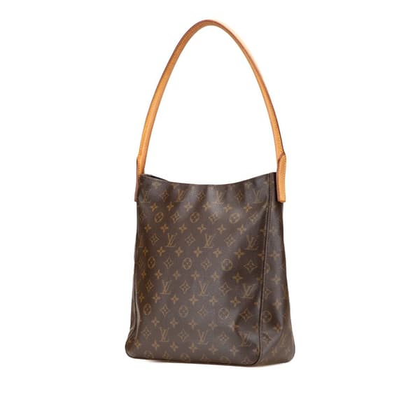 Pre-owned Louis Vuitton Monogram Looping GM Brown