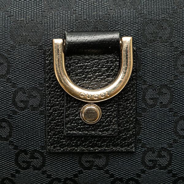 Pre-owned Gucci GG Canvas Abbey D Ring Shoulder Bag Blue