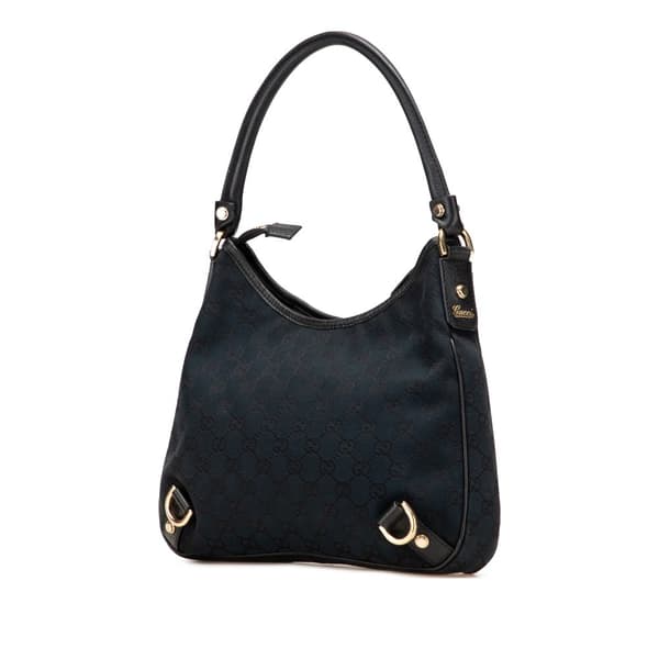 Pre-owned Gucci GG Canvas Abbey D Ring Shoulder Bag Blue