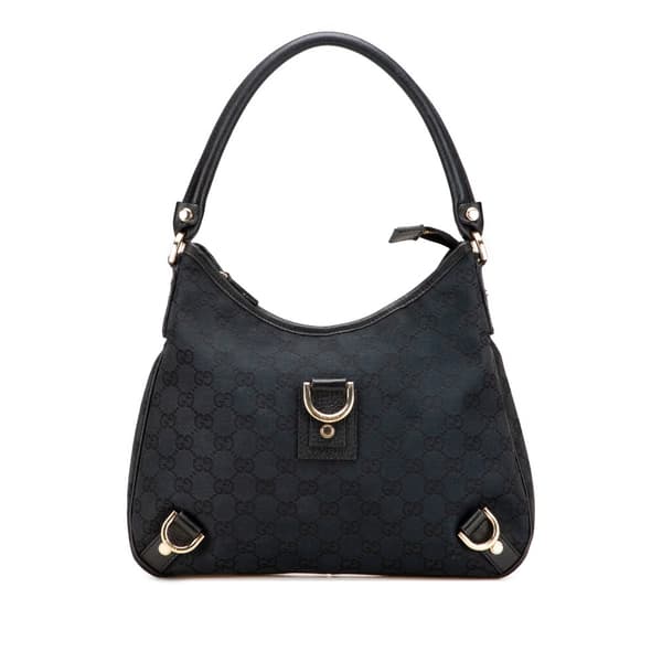 Pre-owned Gucci GG Canvas Abbey D Ring Shoulder Bag Blue