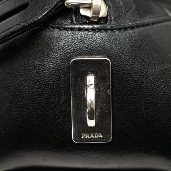 Pre-owned Prada Soft Calf Shoulder Bag Black