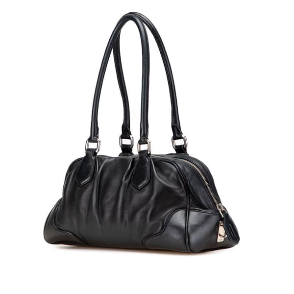 Pre-owned Prada Soft Calf Shoulder Bag Black