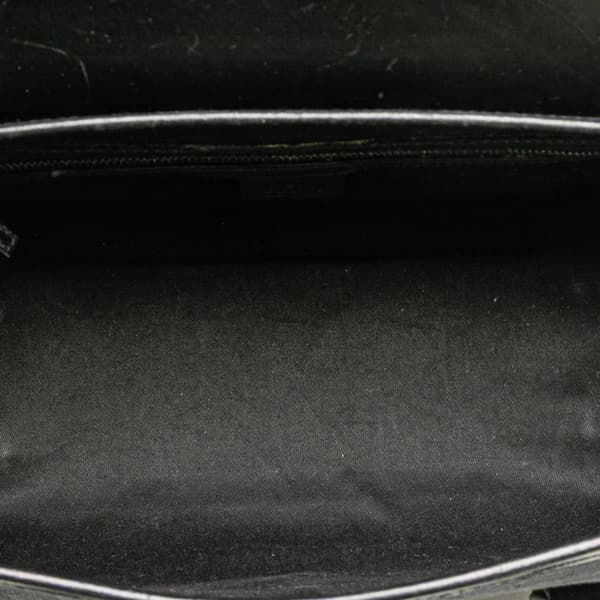 Pre-owned Gucci GG Canvas Bamboo Bullet Shoulder Bag Black