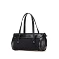 Miniatyrbild 2 av 10: Pre-owned Gucci GG Canvas Bamboo Bullet Shoulder Bag Black