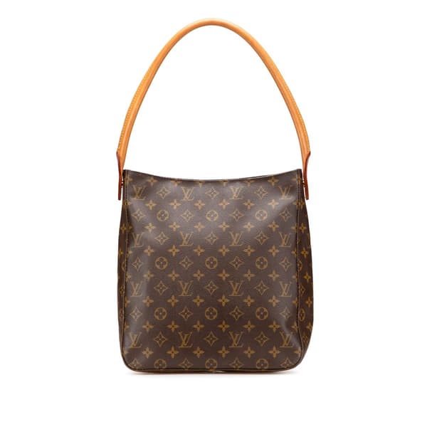 Pre-owned Louis Vuitton Monogram Looping GM Brown