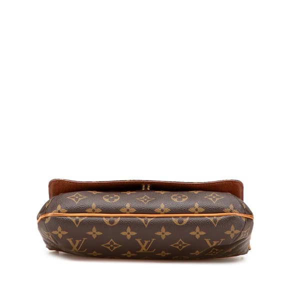 Pre-owned Louis Vuitton Monogram Musette Tango Short Strap Brown