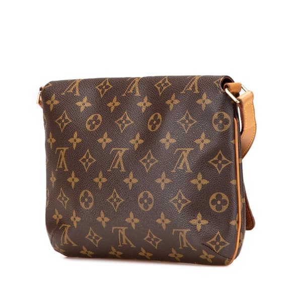Pre-owned Louis Vuitton Monogram Musette Tango Short Strap Brown