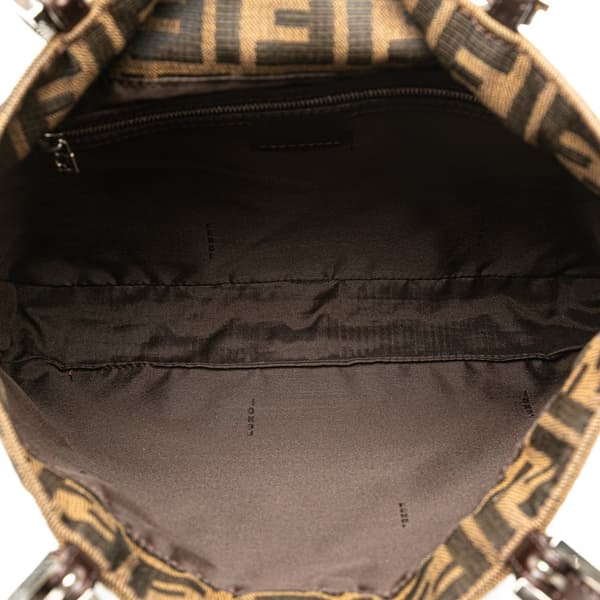 Pre-owned Fendi Zucca Canvas Shoulder Bag Brown
